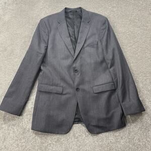 BANANA REPUBLIC 100% Wool Tailored Fit Blazer Dark Charcoal Gray 44L Sport Coat